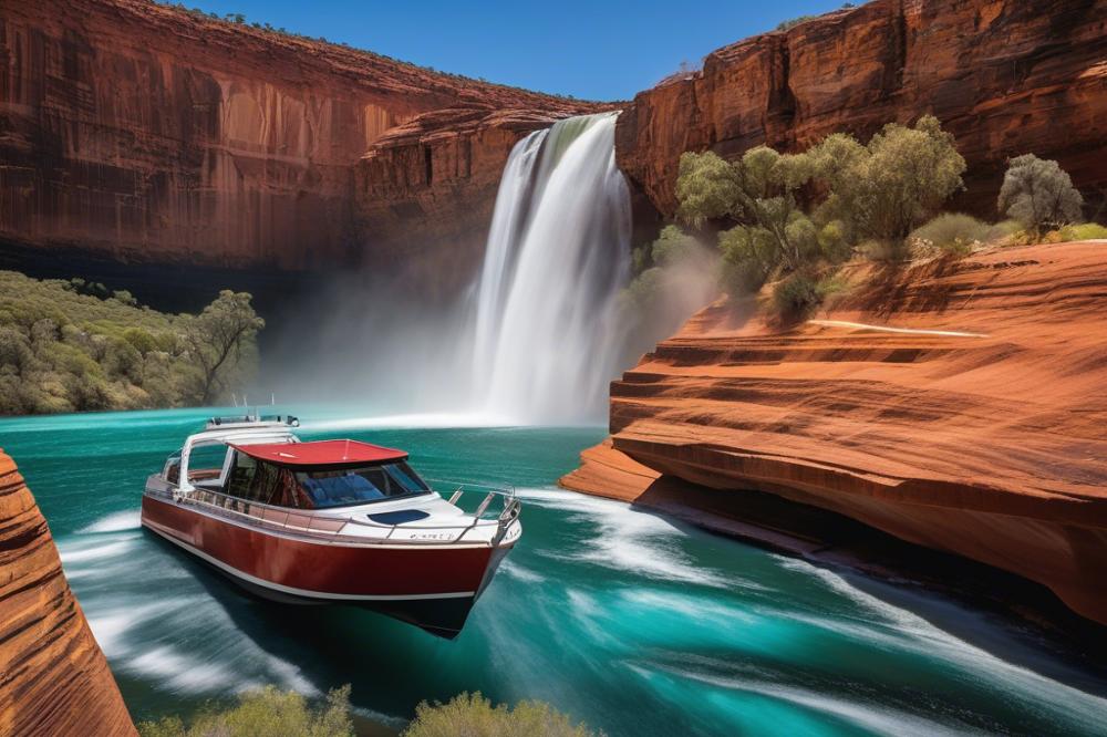 Experiencing The Power Of The King George Falls From A Boat