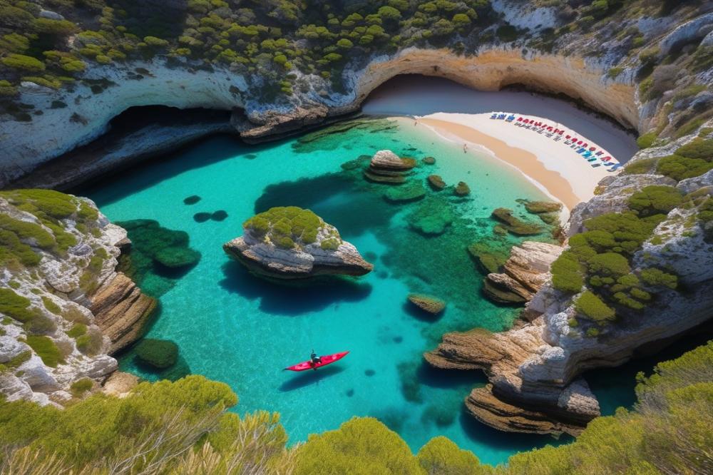 kayaking-through-the-caves-of-menorca