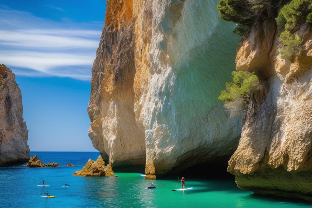 Paddleboarding Through The Cliffs Of Costa Del Sol