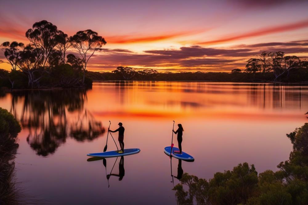 Stand-Up Paddleboarding In The Serene Waters Of The Swan River