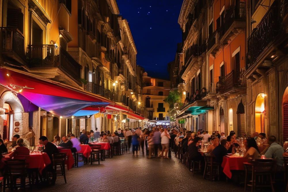 The Vibrant Nightlife Of Via Roma In Catania